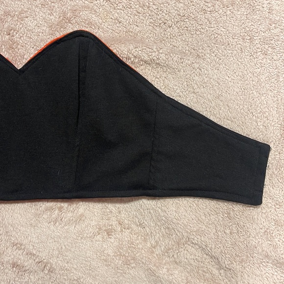 Bustier, size small, orange and black, two side pockets, pre-owned, sexy - Picture 12 of 15